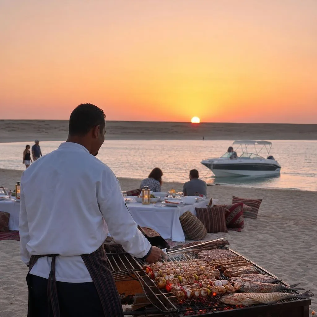 Sunset Barbecue at Magawish Island by Speedboat